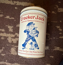 Cracker Jack Campfire Marshmallows Collectible Advertising Tin Canister w/ Lid picture