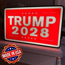Trump 2028 Light Box Sign LED USB Make America Great Again Lightbox USA Made NEW picture