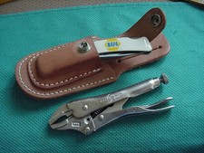 New Old Stock Petersen Dewitt 5WR Vise Grip w/ NAPA Knife & Leather Belt Sheath* picture