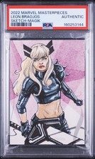 2022 SkyBox Marvel Masterpieces - Magik Sketch by Leon Braojos - PSA AUTHENTIC picture