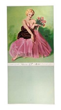 Rare Original Vintage Earl Moran Pin-Up Girls Calendar Stepping Out picture