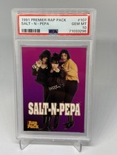 SALT-N-PEPA 1991 Premier Rap  #107 RC ROOKIE PSA 10 GEM MINT POP 19 HOF picture