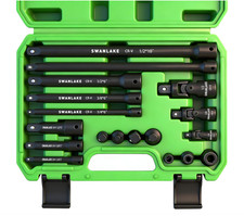 18-pcs Impact Socket Extension Set Tools, Swivel, Deep 1/4 3/8 1/2 Drive Adapter picture