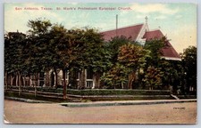 Antique Texas Postcard SAN ANTONIO St. Marks Episcopal Church 1912 picture