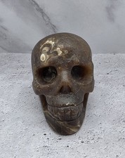 Amber Calcite Skull – Hand Carved Natural Stone Crystal Skull picture