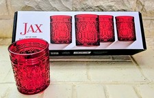 JAX Holiday Deep Red 11 oz. Glassware by Godinger SET OF 4  picture