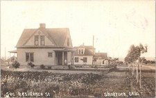 RPPC Shattuck Oklahoma Residence Street Scene early 1900s picture