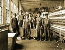 1908 Young Mill Workers Kids South Carolina Vintage Old Photo 8.5