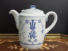 B&G Bing & Grøndahl København Denmark Traditional Blue Monogram Coffee Pot picture