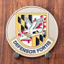 175th Security Forces Squadron Defensor Fortis Double Sided Challenge Coin  M#35 picture