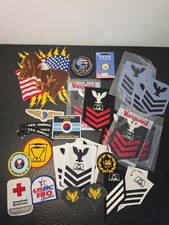 Vtg US Navy Military Patch Lot Vanguard Petty Officer Rate Insignia USS America  picture