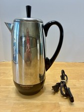 Vintage Farberware Superfast 142 Stainless Steel 12 Cup Electric Percolator picture