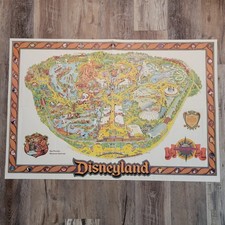 Vintage 1979 Walt Disney Disneyland Large Wall Map 30
