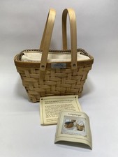 Longaberger 2006 Collectors Club Charter Member Basket Brown liner/protector picture