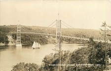 RPPC Waldo-Hancock Bridge Bucksport Maine Schooner Eastern Illustrating Co. picture