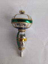 Vtg Large Blown Mercury Glass Christmas Ornament Mushroom Shape 8
