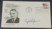 Lyndon B. Johnson Signed Inauguration day cover Washington 1-20-65 picture