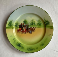 Schwarzburg Rudolstadt “Old Chester” Hand Painted Plate 9 1/2” c. 1904, signed picture