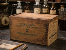 Rare 1959 Hercules Powder Co Naval Stores Resin Sample Wood Crate Hattiesburg picture
