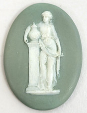 ~1800's Wedgwood Cream on Celadon Jasperware 2
