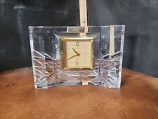 Hoya Crystal Bulova Quarts Mantle Clock Made In Japan Tested And Working picture