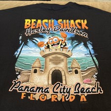 New Panama City Beach Shack Harley-Davidson Florida Graphic T-Shirt Size XL picture