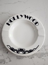 Vintage Hollywood California Retro Art Deco Black White Ashtray Signed picture