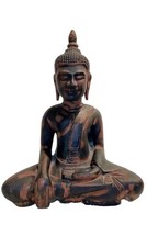 Buddha Sculpture Khmer Style SE Asia Wood Seated Meditation Buddha Statue 12