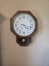 Vintage W. German Jauch Wall Clock Bim-Bam Chimes Frame Made 1972 W/Key Works  picture