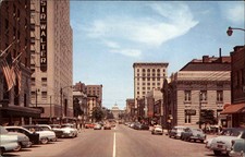Raliegh North Carolina NC Street Scene Cars 1950s-60s Vintage Postcard picture