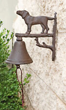 Cast Iron Rustic Vintage Western Puppy Dog Door Wall Dinner Yard Farm Bell picture