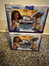 Topps 2026 Topps Chrome Disney 2 Box Lot 37 Cards Moana Woody Parallel picture