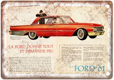 Vintage 1961 Ford Galaxie Tudor Hardtop Ad Ad Retro Look Metal Sign A5739 picture