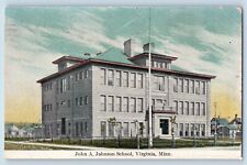 Virginia Minnesota MN Postcard John A Johnson School Building Exterior View 1911 picture