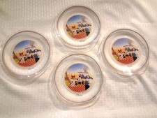 Set Of 4 Pepe Le Pew, Penelope,  & Bugs Bunny PARIS  Clear Glass 8