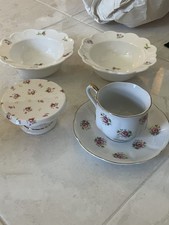 Vintage Tea Cup & Saucer Extra Touch FTD Japan  And Grace Teaware Plates / Bowls picture
