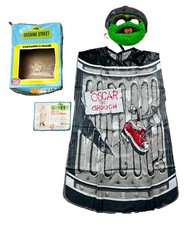Vintage 1979 Ben Cooper Sesame Street Oscar the Grouch Halloween Mask Size 6-8 picture