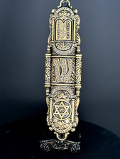 I Am Edgar Berebi My CHAI Mezuzah Judaica Jewish Box Museum Gold Plate LAST ONES picture
