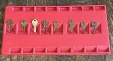 Vintage Key Lot - Gold Tone - Olympic, Curtis, Illinois, Other 8 Keys. picture