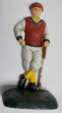 Cast Iron Golfer Doorstop Statue Male Figurine 9 1/2