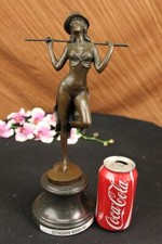 Broadway Showgirl Dancer Performer Art Nouveau Bronze Marble Statue Artist Decor picture