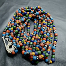 Beautiful Vintage multicolor Thai 8mm Glass Beads Long Necklace picture