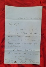 Reverdy Johnson 1850 Autograph letter, signed Dred Scott Case- Mary Surratt picture