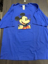 Vintage Disney Store Mickey 3D Tee Royal Blue Made in USA Size XL NWT picture