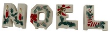 Lipper and Mann Noel Vintage Christmas Candle Holders Letters Home Decor Holly picture