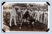 RPPC 1918. WWI SAILORS WRESTLING. POSTCARD A1 picture