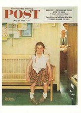 Saturday Evening Post May 23, 1953 Norman Rockwell Cover Print Principles Office picture
