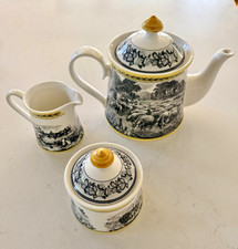Villeroy & Boch Audun Ferme 4pc Fine China Tea Set: Teapot, Lid, Creamer, Sugar picture