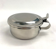Stainless Spittoon with Hinged Lid - Cuspidor picture