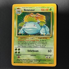 Venusaur 15/102 Base Set 1999 Holo Rare WOTC Pokémon Card NM/LP+ picture